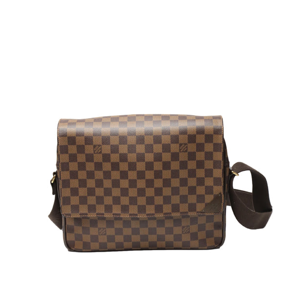 Louis Vuitton Shoulder Bag N41149 Damier Canvas Brown Crossbody Damier Shelton Mm Women Used Authentic