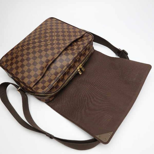 Louis Vuitton Shoulder Bag N41149 Damier Canvas Brown Crossbody Damier Shelton Mm Women Used Authentic