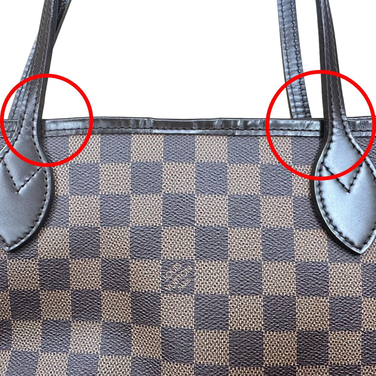 Louis Vuitton Tote Bag N41358 Damier Canvas Brown Neverfull Mm Damier No Pouch Women Used Authentic