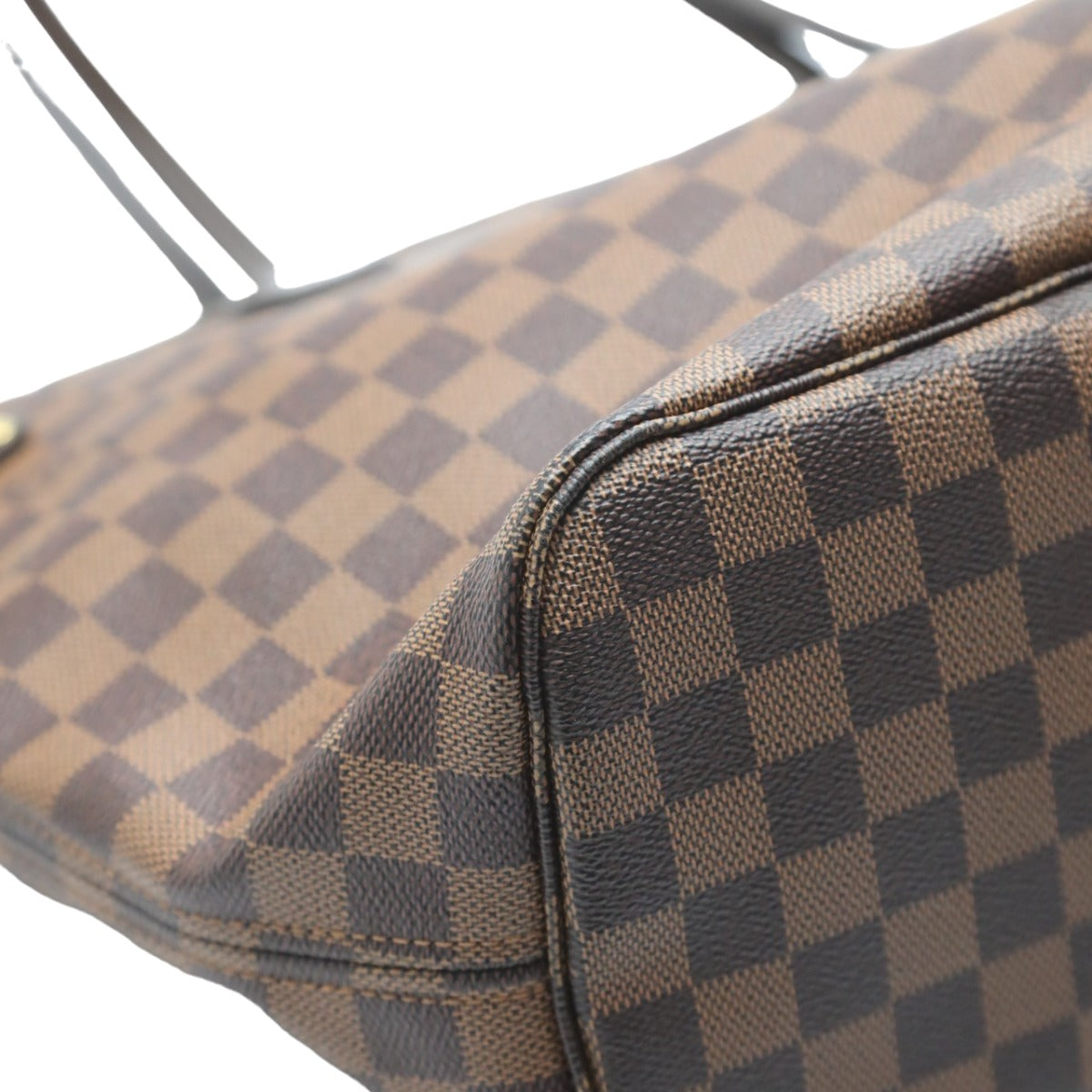 Louis Vuitton Tote Bag N41358 Damier Canvas Brown Neverfull Mm Damier No Pouch Women Used Authentic