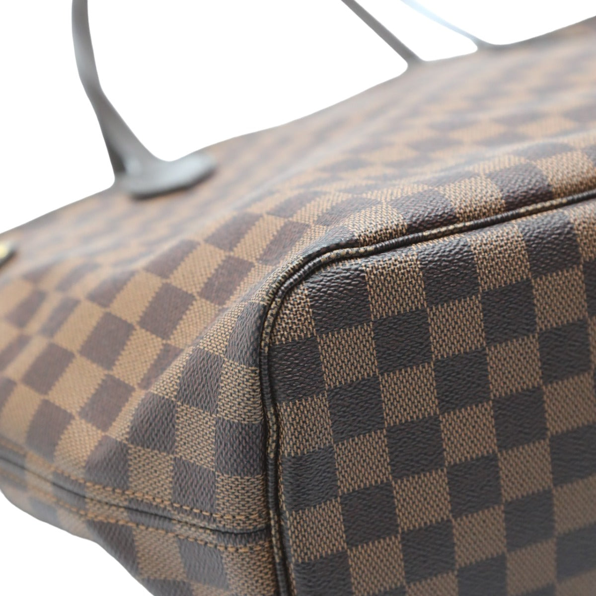 Louis Vuitton Tote Bag N41358 Damier Canvas Brown Neverfull Mm Damier No Pouch Women Used Authentic