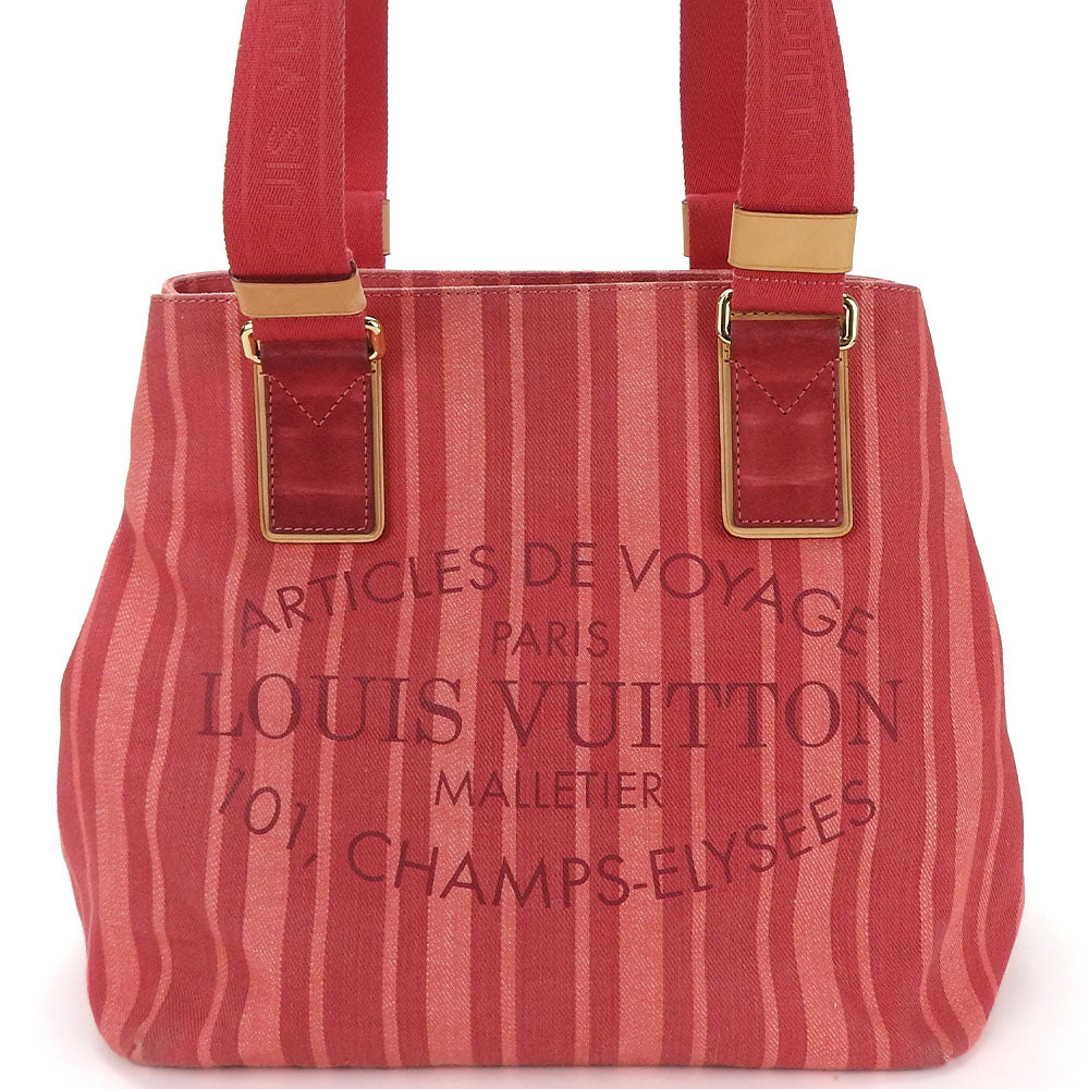 Louis Vuitton Tote Bag M94146 Canvas Red Plan Soleil Hippo Pm