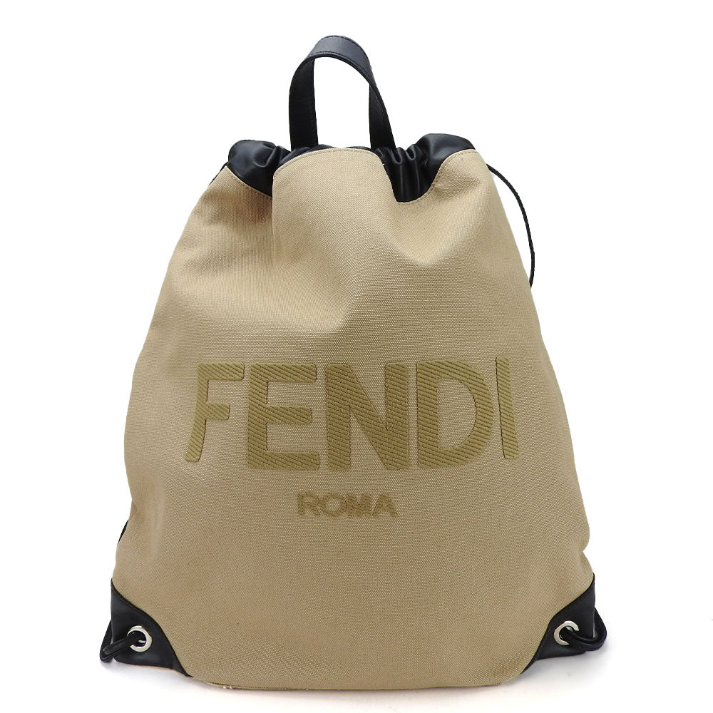 Fendi Backpack 7 Vz057 Canvas Beige