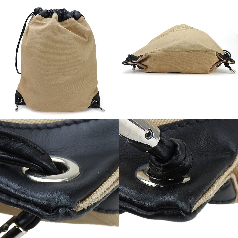 Fendi Backpack 7 Vz057 Canvas Beige