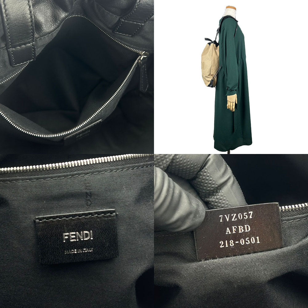 Fendi Backpack 7 Vz057 Canvas Beige