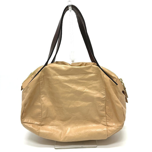 Celine Handbag Leather Beige Women Used Authentic