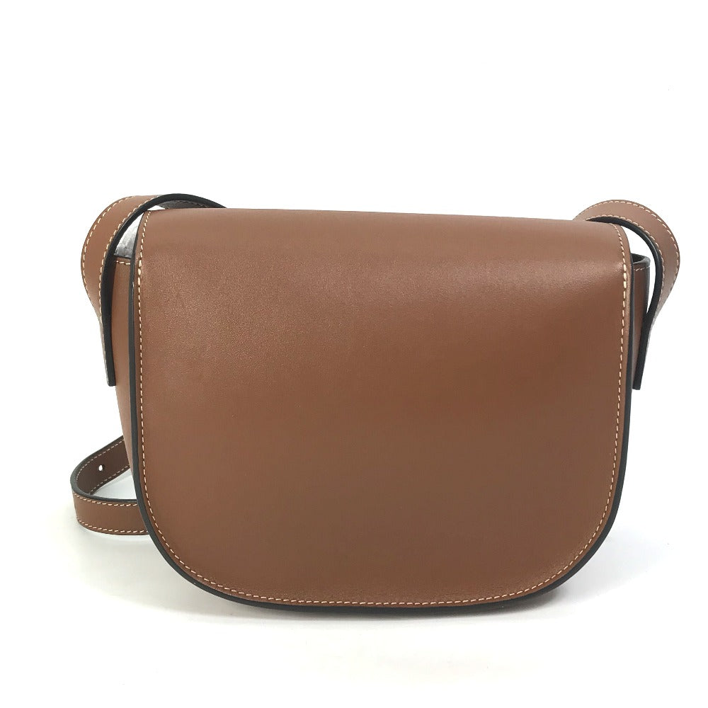 Celine Shoulder Bag 198263 Du3 Leather Brown Crossbody Pochette Folco Cuir Triomphe Women Used Authentic