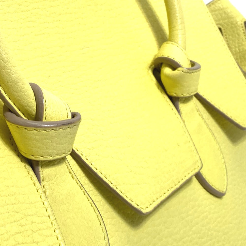 Celine Handbag 175883 Leather Yellow Tote Bag Belt Bag Thai Mini Thai Bag Women Used Authentic