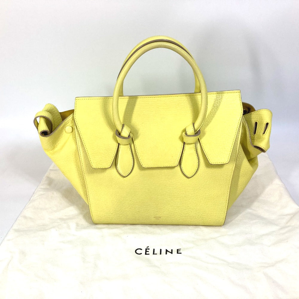 Celine Handbag 175883 Leather Yellow Tote Bag Belt Bag Thai Mini Thai Bag Women Used Authentic