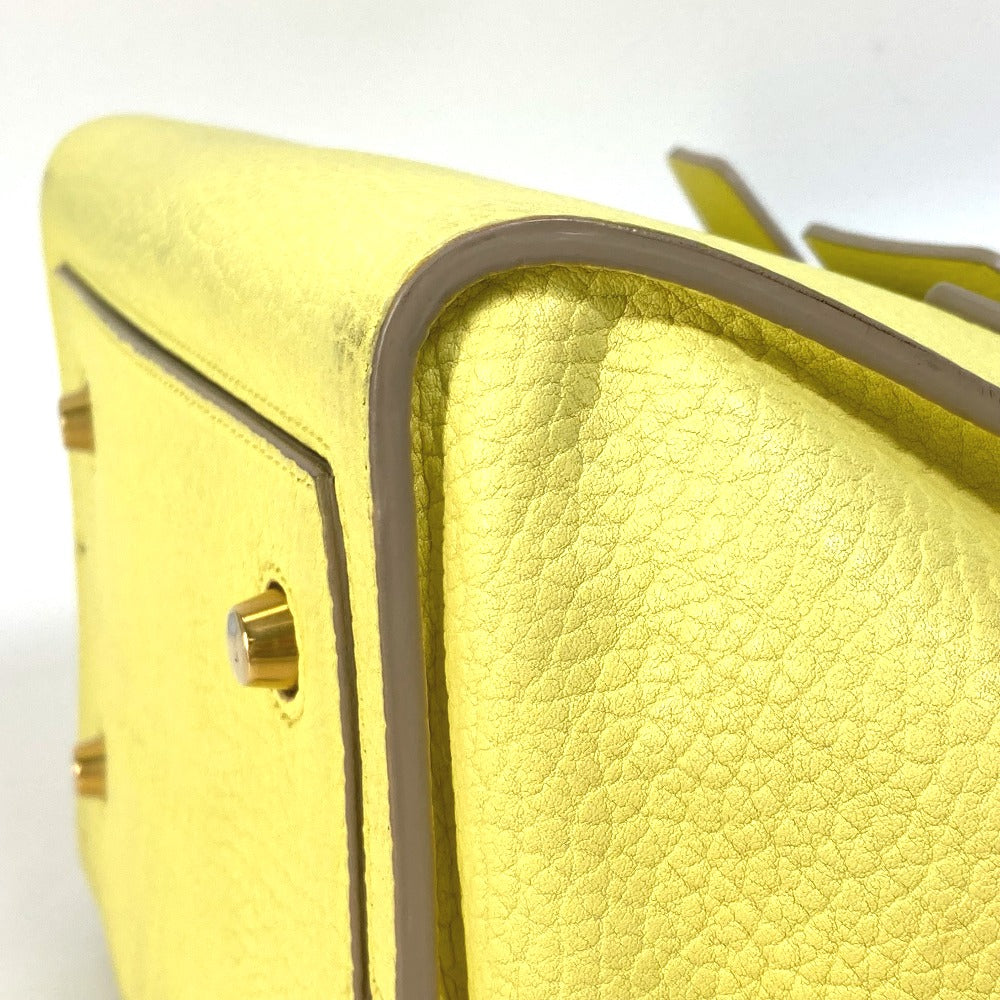 Celine Handbag 175883 Leather Yellow Tote Bag Belt Bag Thai Mini Thai Bag Women Used Authentic