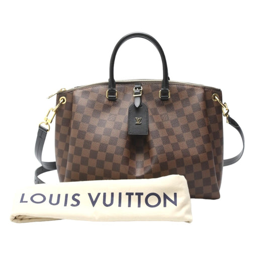 Louis Vuitton Tote Bag N45283 Damier Canvas Brown 2 Way Bag Odeon Tote Mm Women Used Authentic