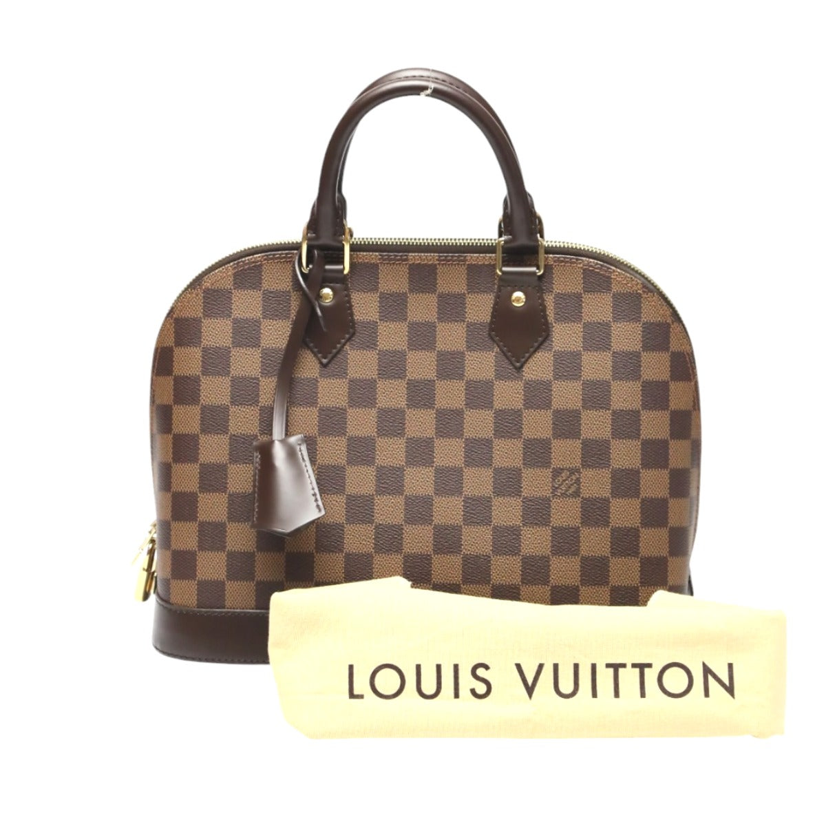 Louis Vuitton Handbag N53151 Damier Canvas Brown 2 Way Damier Alma Pm Women Used Authentic