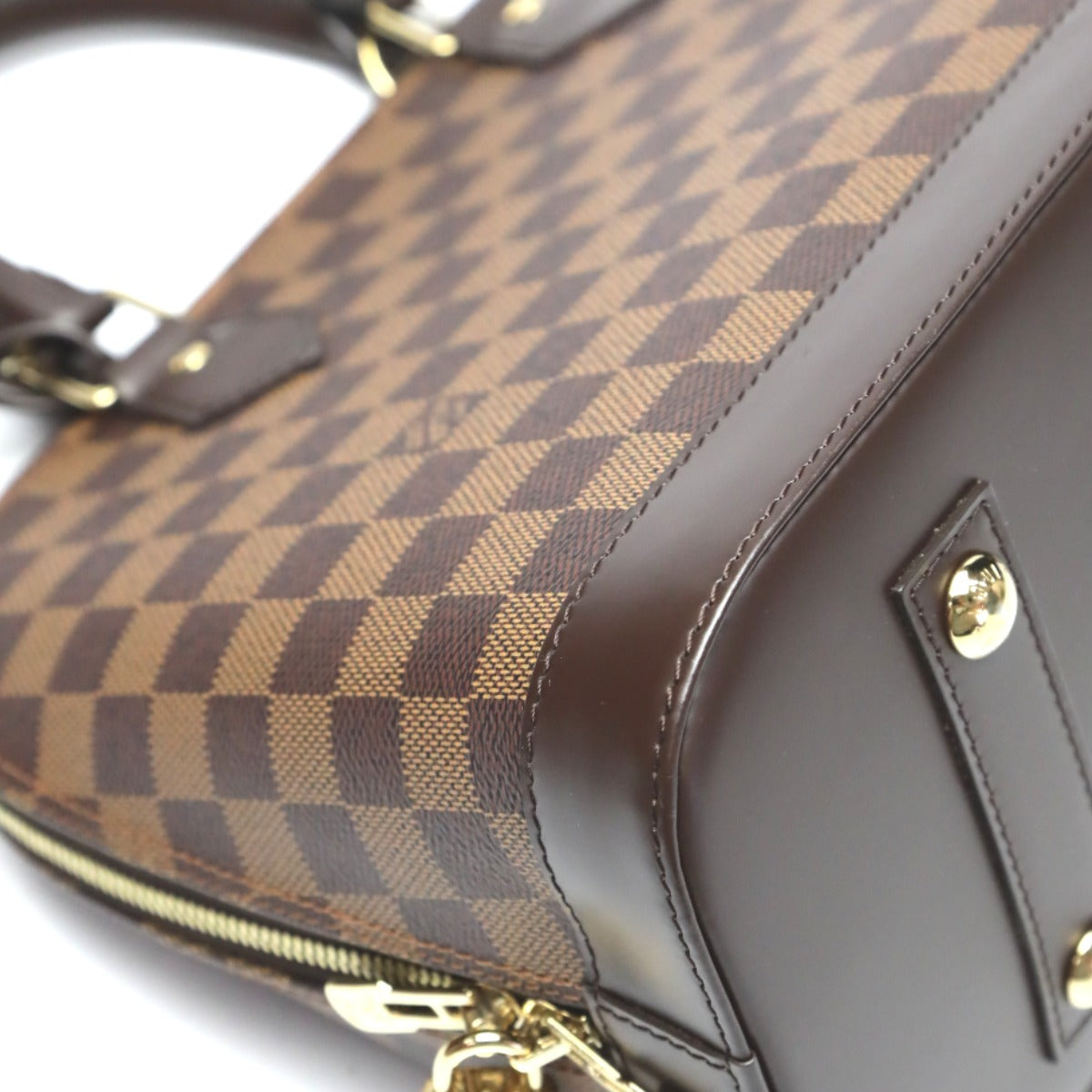 Louis Vuitton Handbag N53151 Damier Canvas Brown 2 Way Damier Alma Pm Women Used Authentic