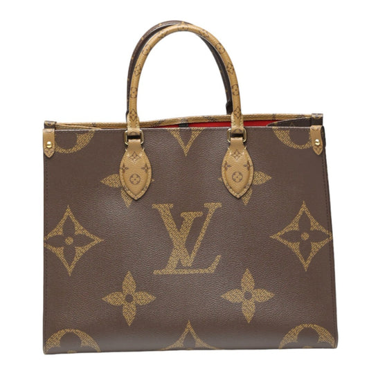 Louis Vuitton Tote Bag M45321 Monogram Canvas Brown Tote Bag Monogram On The Go Mm Women Used Authentic