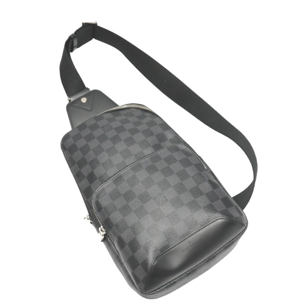 Louis Vuitton Shoulder Bag N41719 Damier Grafitto Canvas Black Sling Bag Graphite Avenir Sling Bag (Old Model) Mens Used Authentic