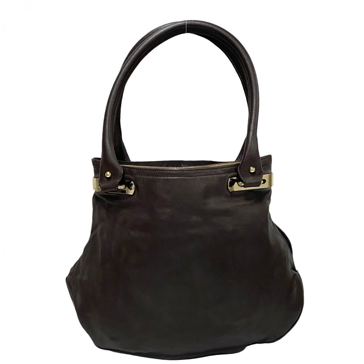 Celine Tote Bag Leather Brown