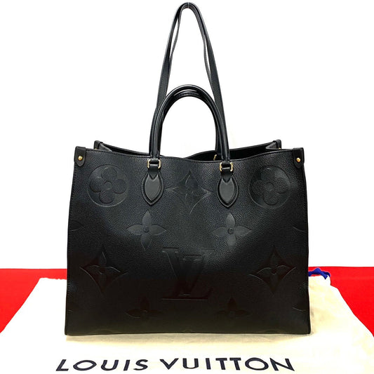 Louis Vuitton Tote Bag Leather Black Monogram Ann Platt On The Go Gm Women Used Authentic