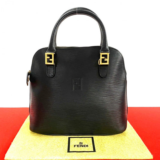 Fendi Handbag Epi Leather Black