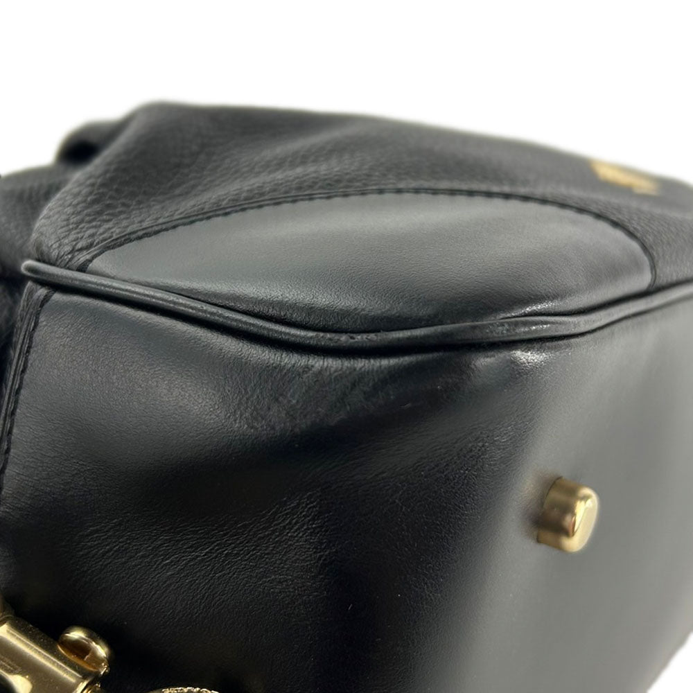 Coach Handbag 69621 Leather Black Women Used Authentic