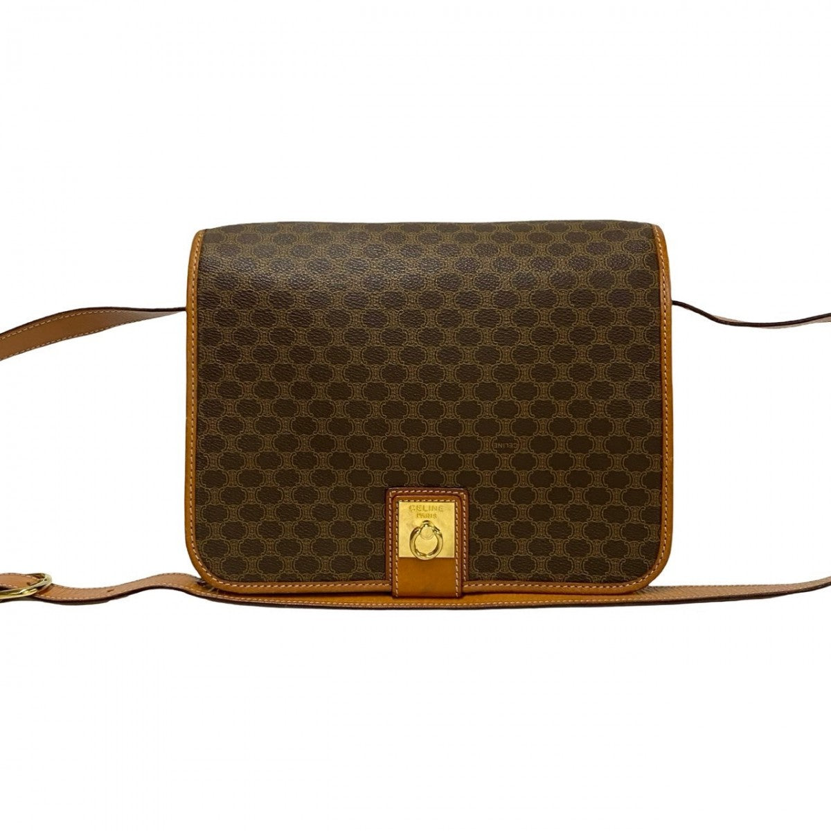 Celine Shoulder Bag Leather Brown