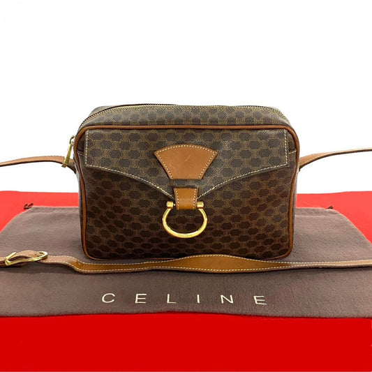 Celine Shoulder Bag Leather Brown