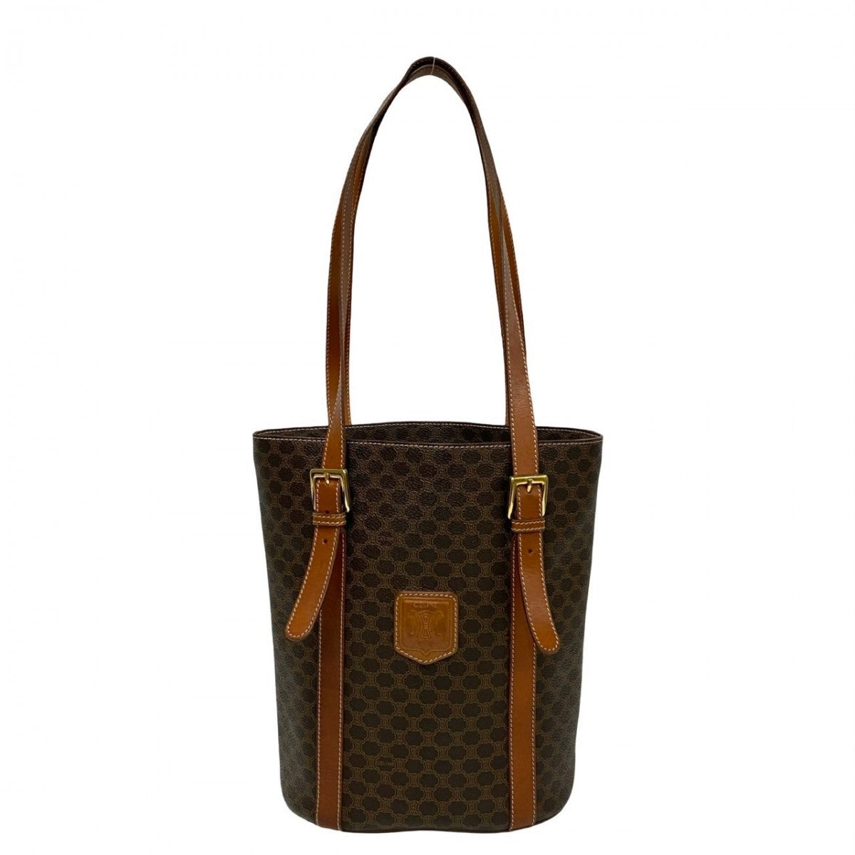 Celine Tote Bag Leather Brown