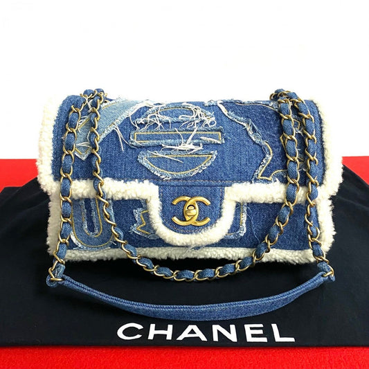 Chanel Shoulder Bag Denim Blue