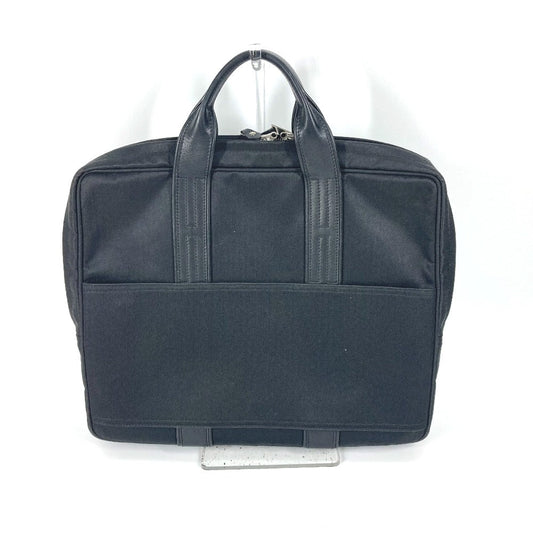 Hermes Business Bag Nylon Black 2 Way Acapulco Odinatur Women Used Authentic