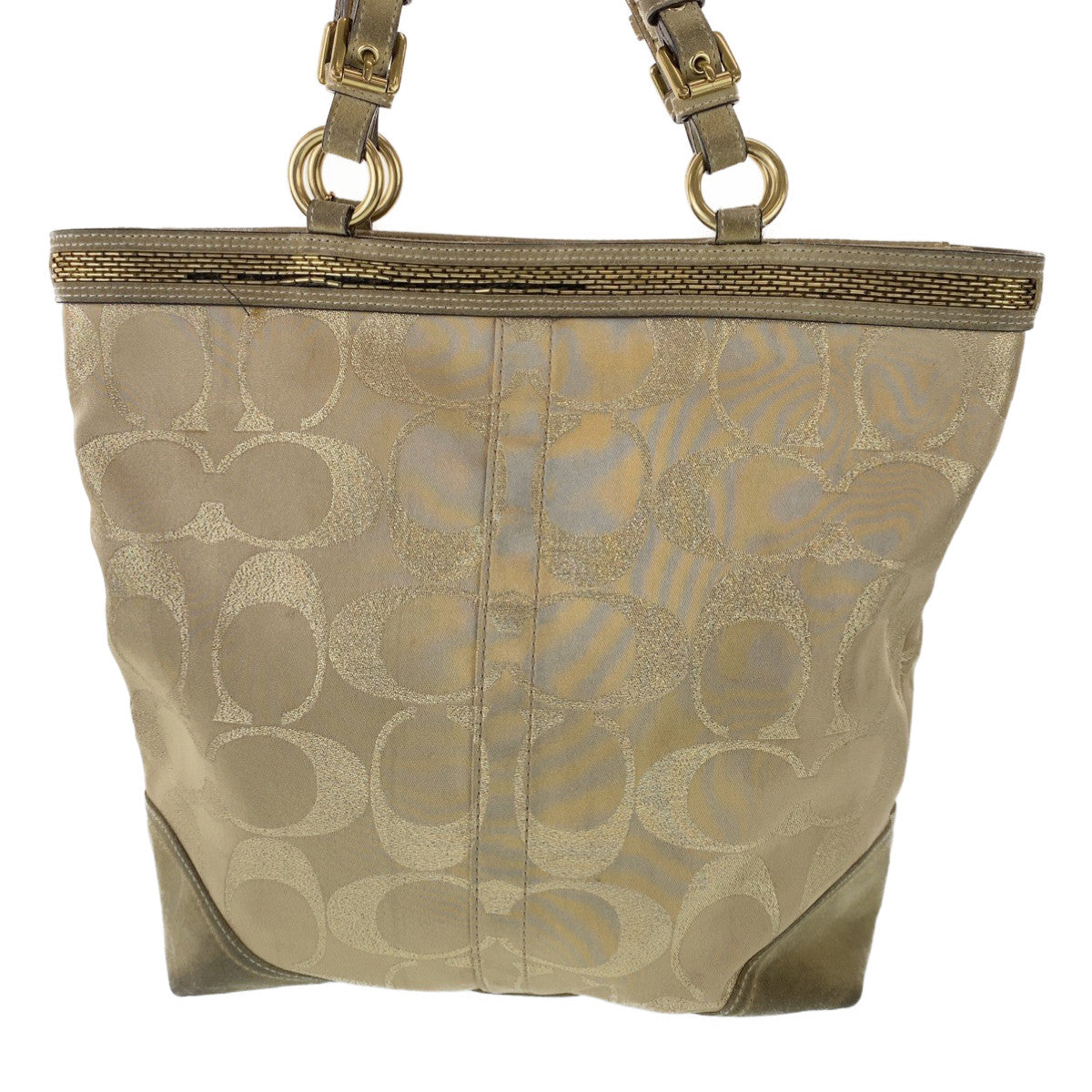 Coach Tote Bag F06 J 10390 Canvas Beige Signature