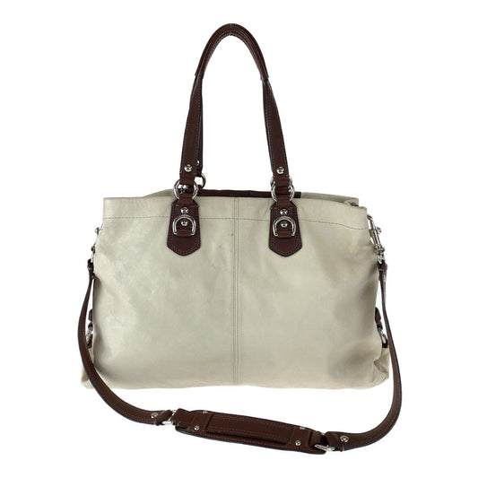 Coach Tote Bag F15513 Leather Beige Ashley