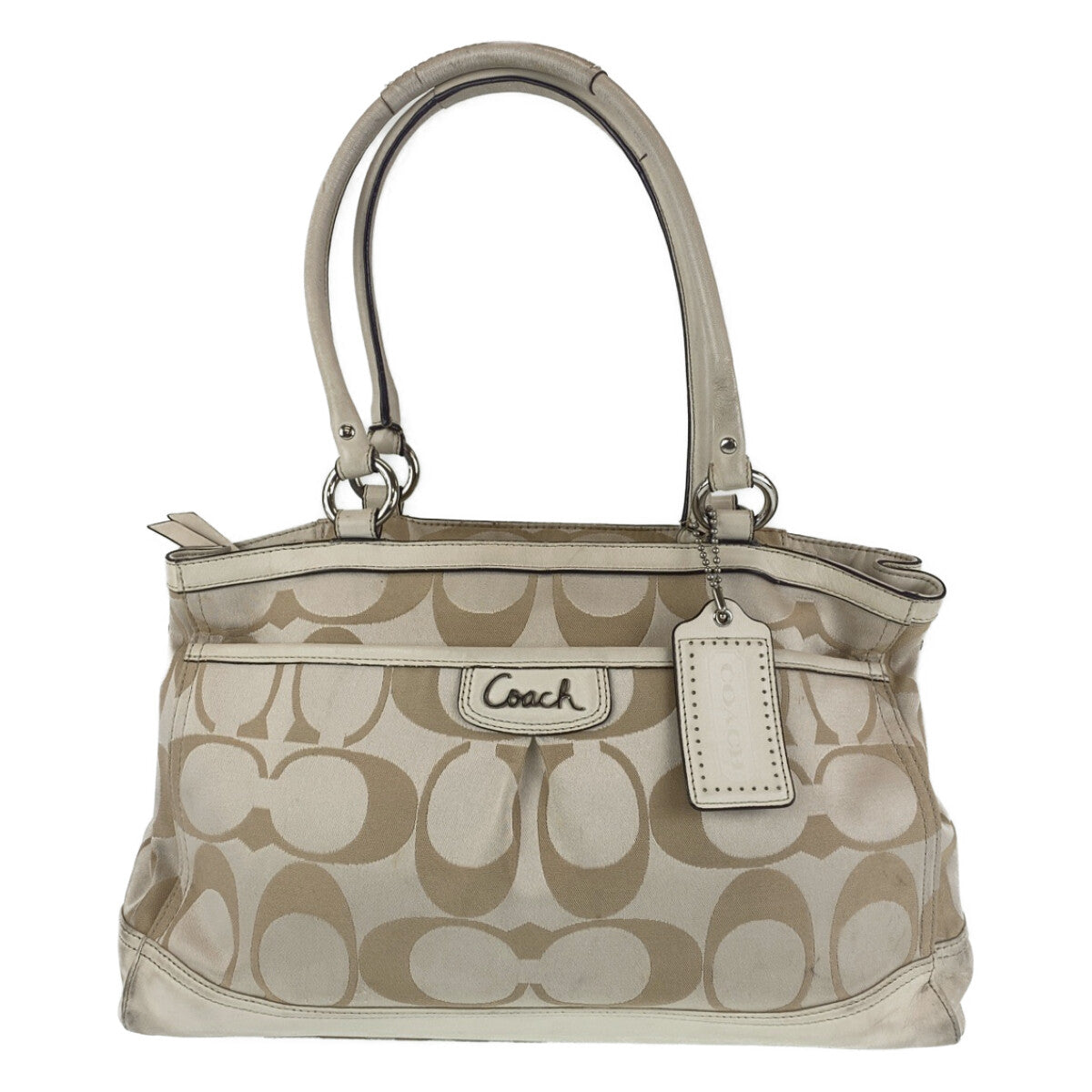 Coach Tote Bag Canvas Beige Signature