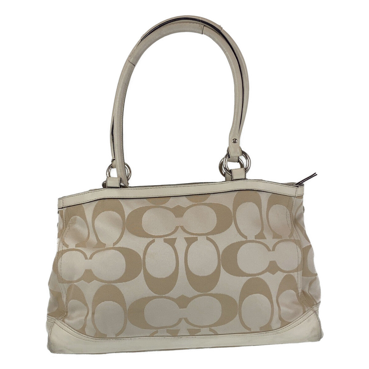 Coach Tote Bag Canvas Beige Signature