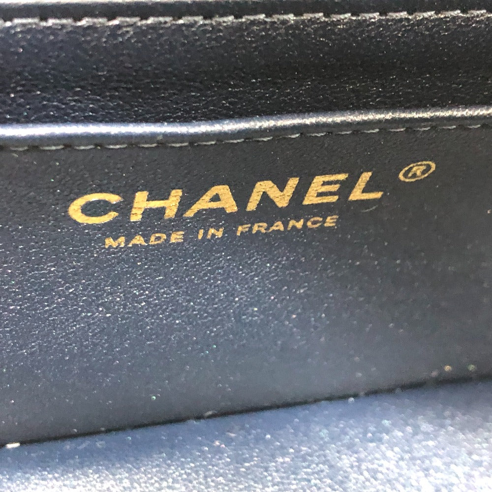 Chanel Shoulder Bag Denim Blue Mini Matrasse Women Used Authentic