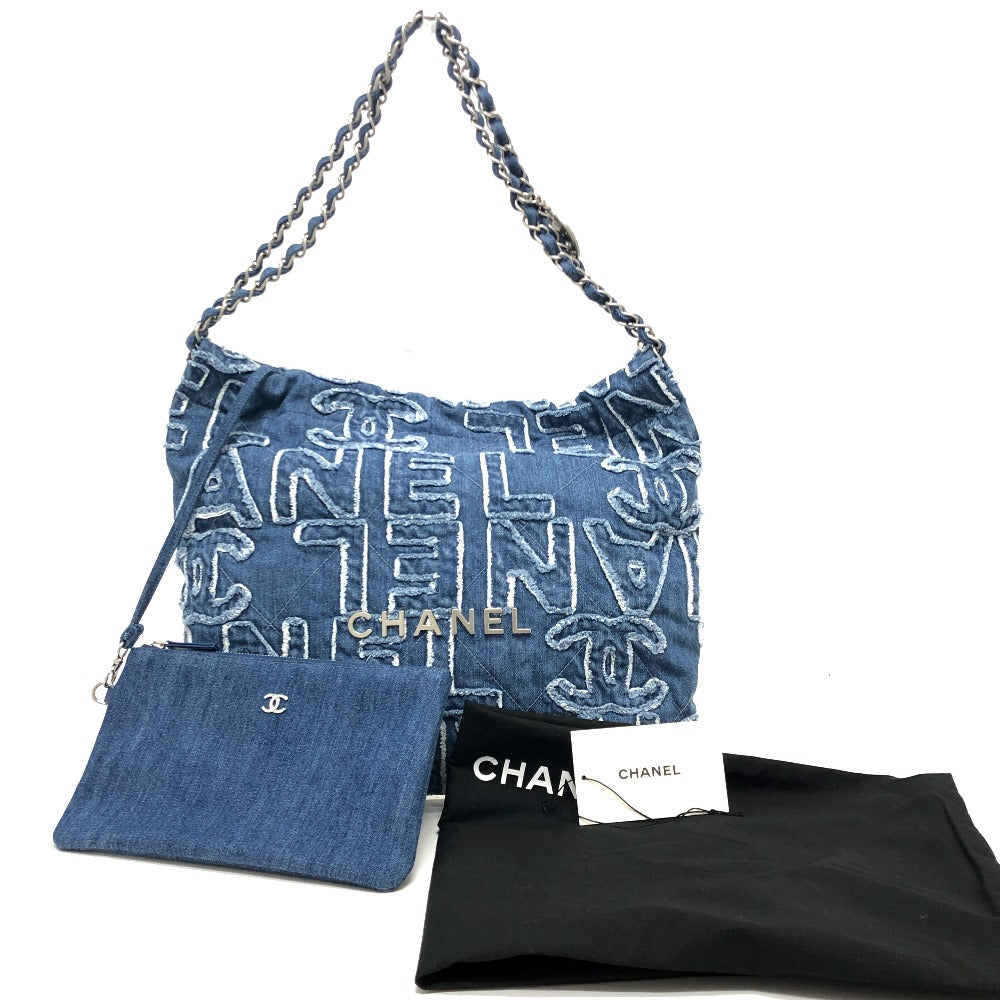 Chanel Shoulder Bag As3260 Denim Blue 24 A Chanel22 Women Used Authentic