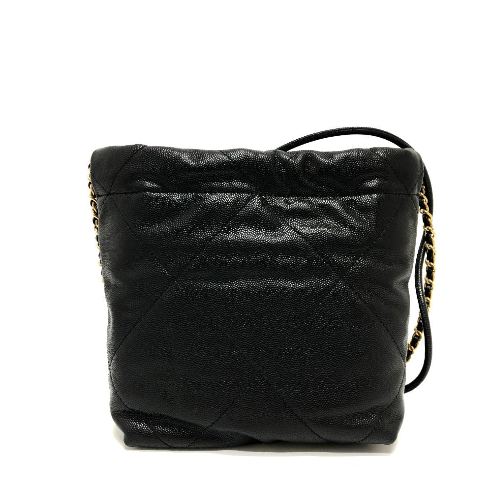 Chanel Shoulder Bag As3980 Caviar Skin Black Matrasse Chanel 22 So Black Women Used Authentic