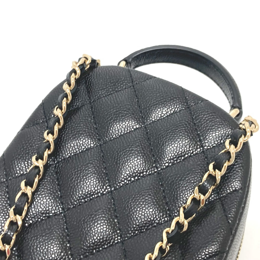 Chanel Backpack Ap3753 Caviar Skin Black Matrasse Timeless Classic Women Used Authentic