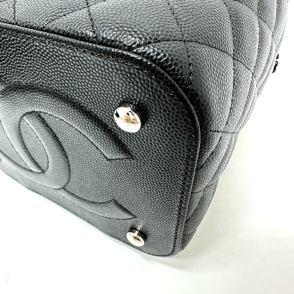 Chanel Vanity Bag As2362 Caviar Skin Black Coco Mark Cc Matelasse Quilting Women Used Authentic