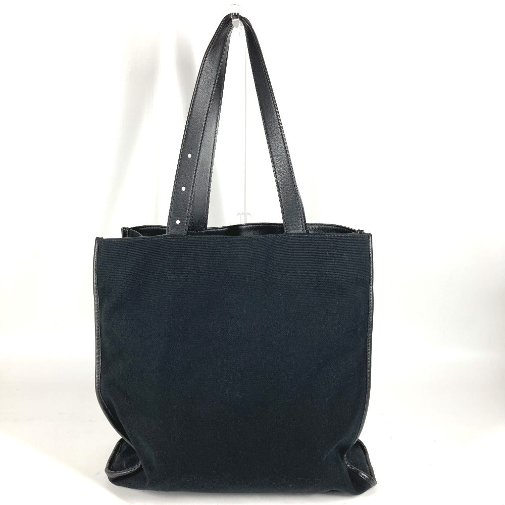 Fendi Tote Bag 7 Va435 Canvas / Leather Black Vertical Shoulder Bag Logo Ff Unisex(unisex) Used Authentic