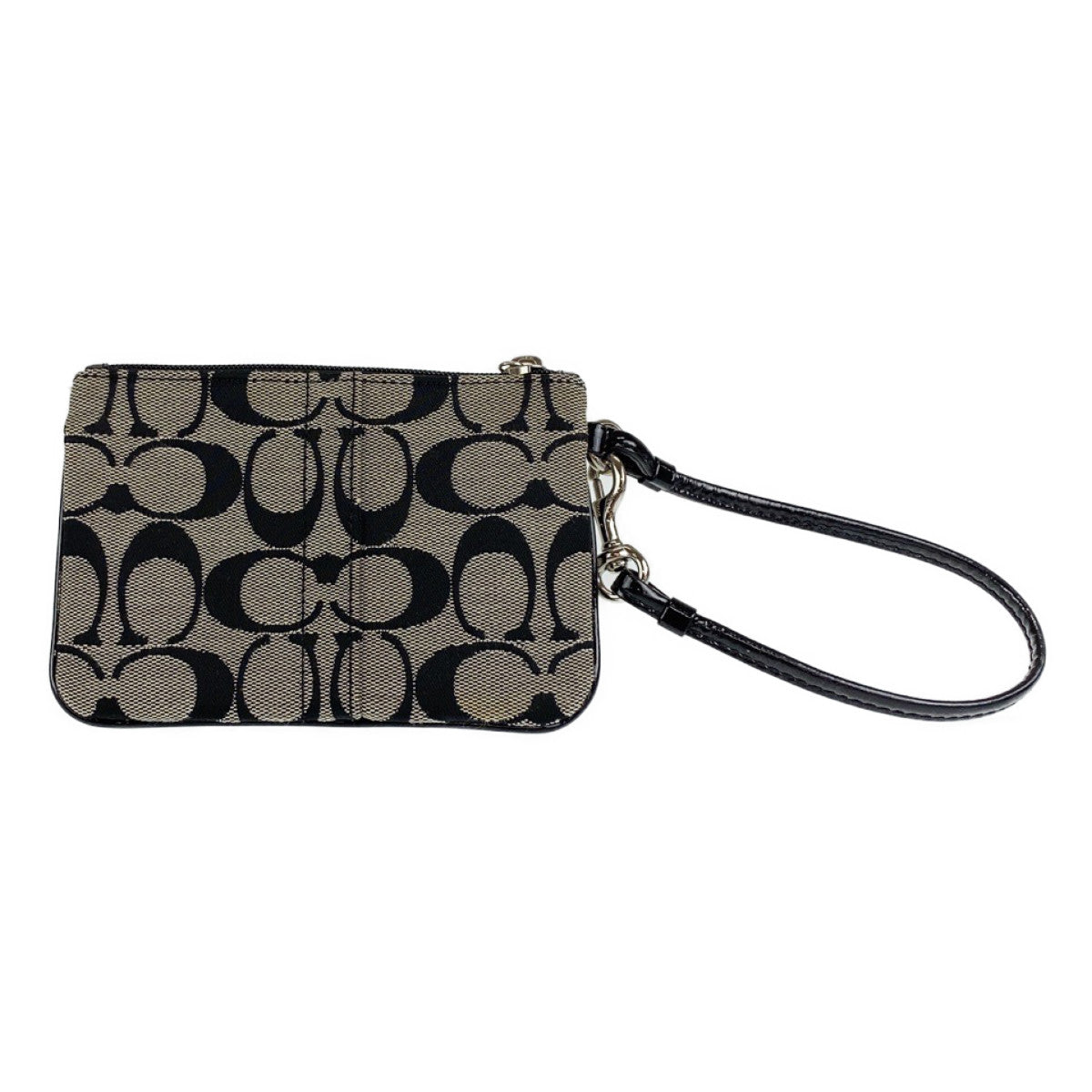 Coach Pouch Canvas Black Signature