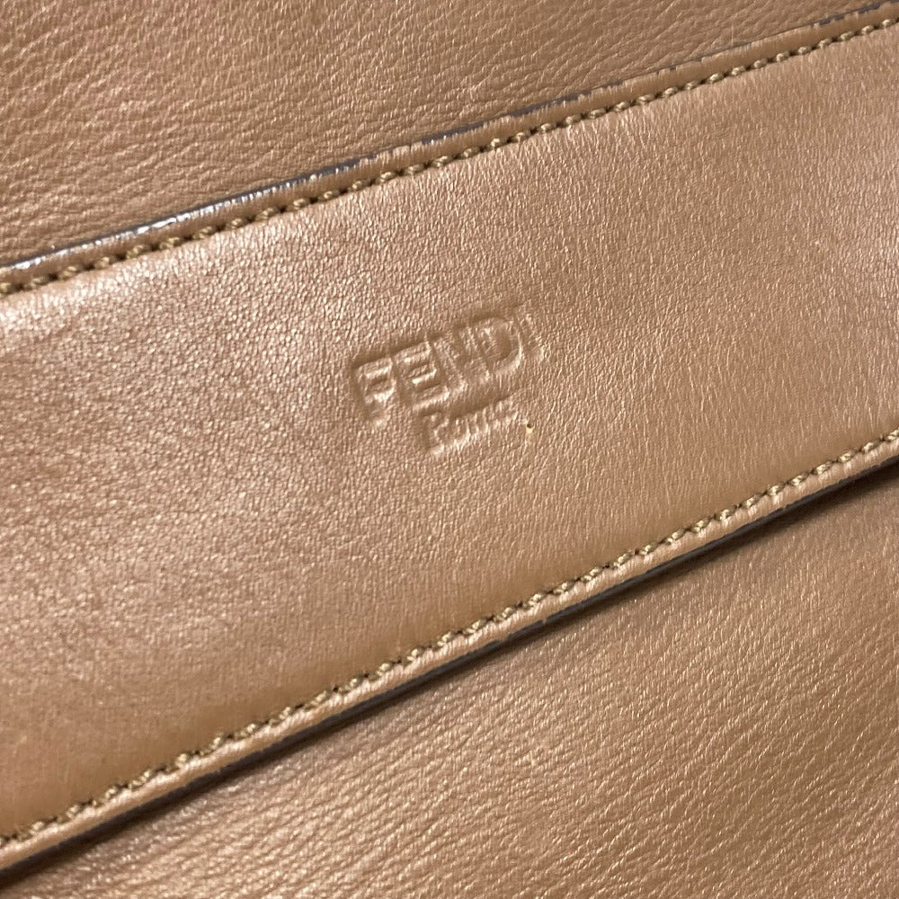 Fendi Handbag 8 Bn251 Leather/Canvas, Suede Brown Pecan Women Used Authentic