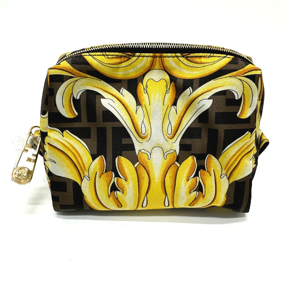 Fendi Pouch 8 N0172 Nylon Brown Versace Versace Collaboration Fendace Fendace