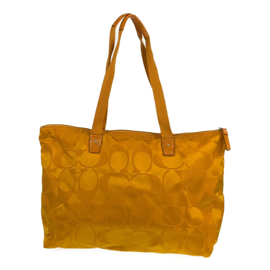 Coach Tote Bag Nylon Yellow Signature