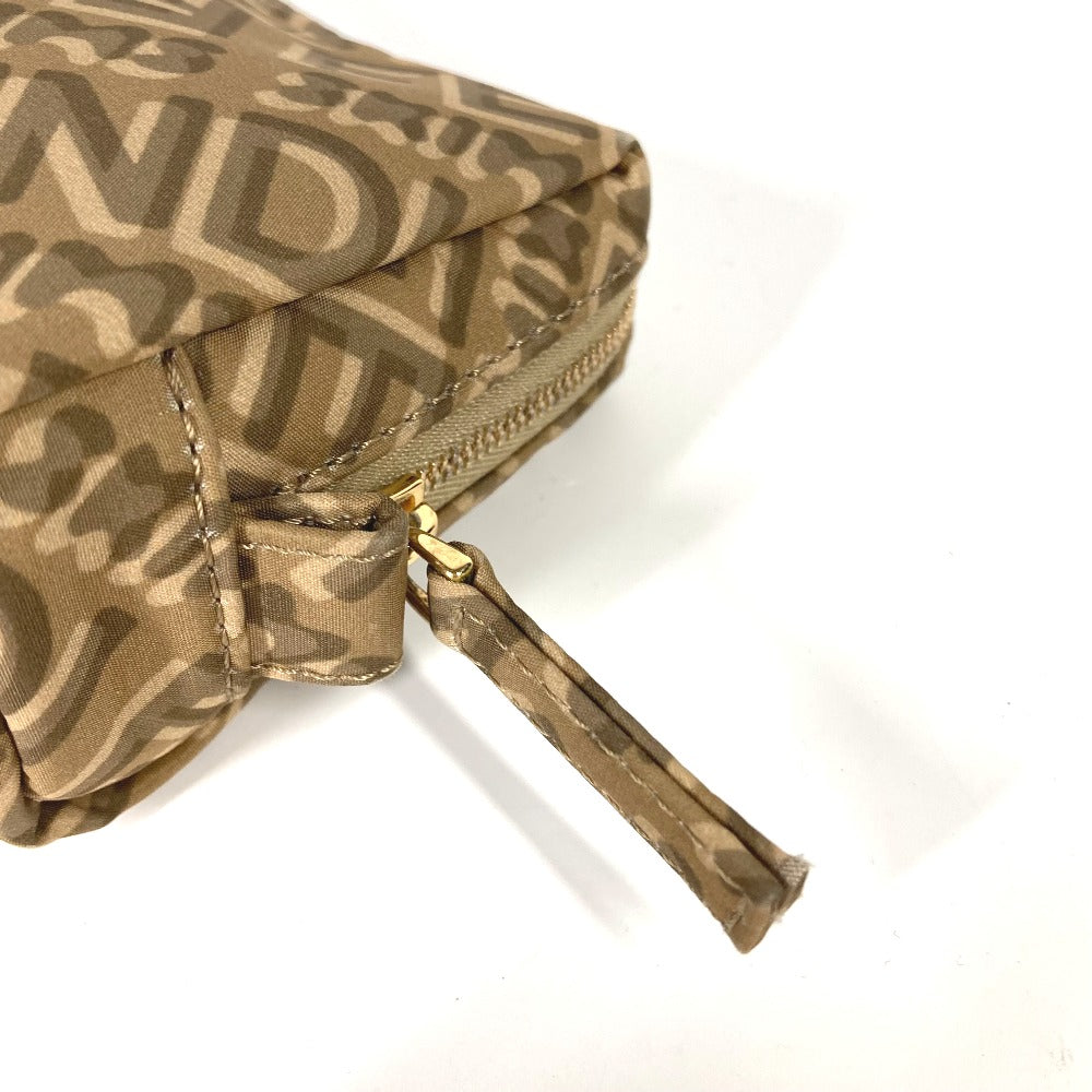 Fendi Pouch 8 N0179 Nylon Beige Skims Collaboration Logo