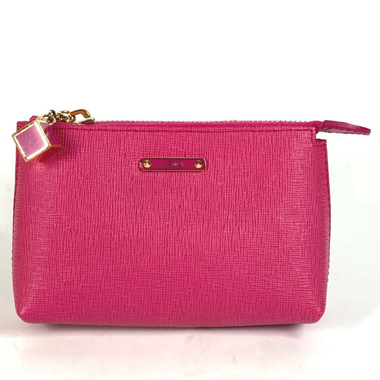 Fendi Pouch Leather Pink Logo