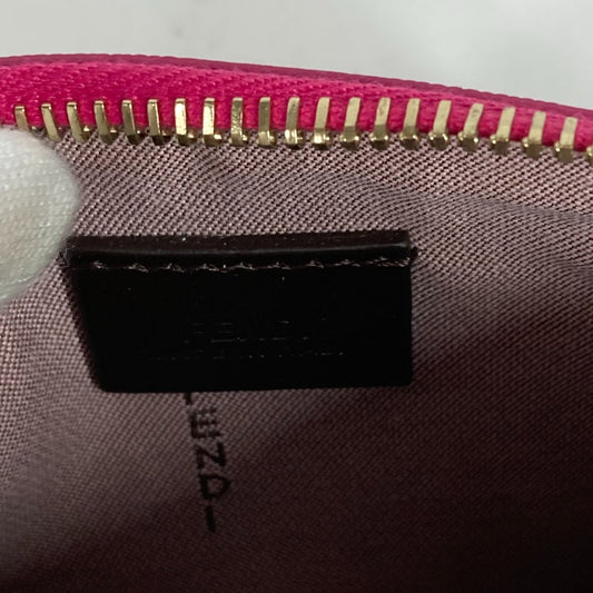 Fendi Pouch Leather Pink Logo