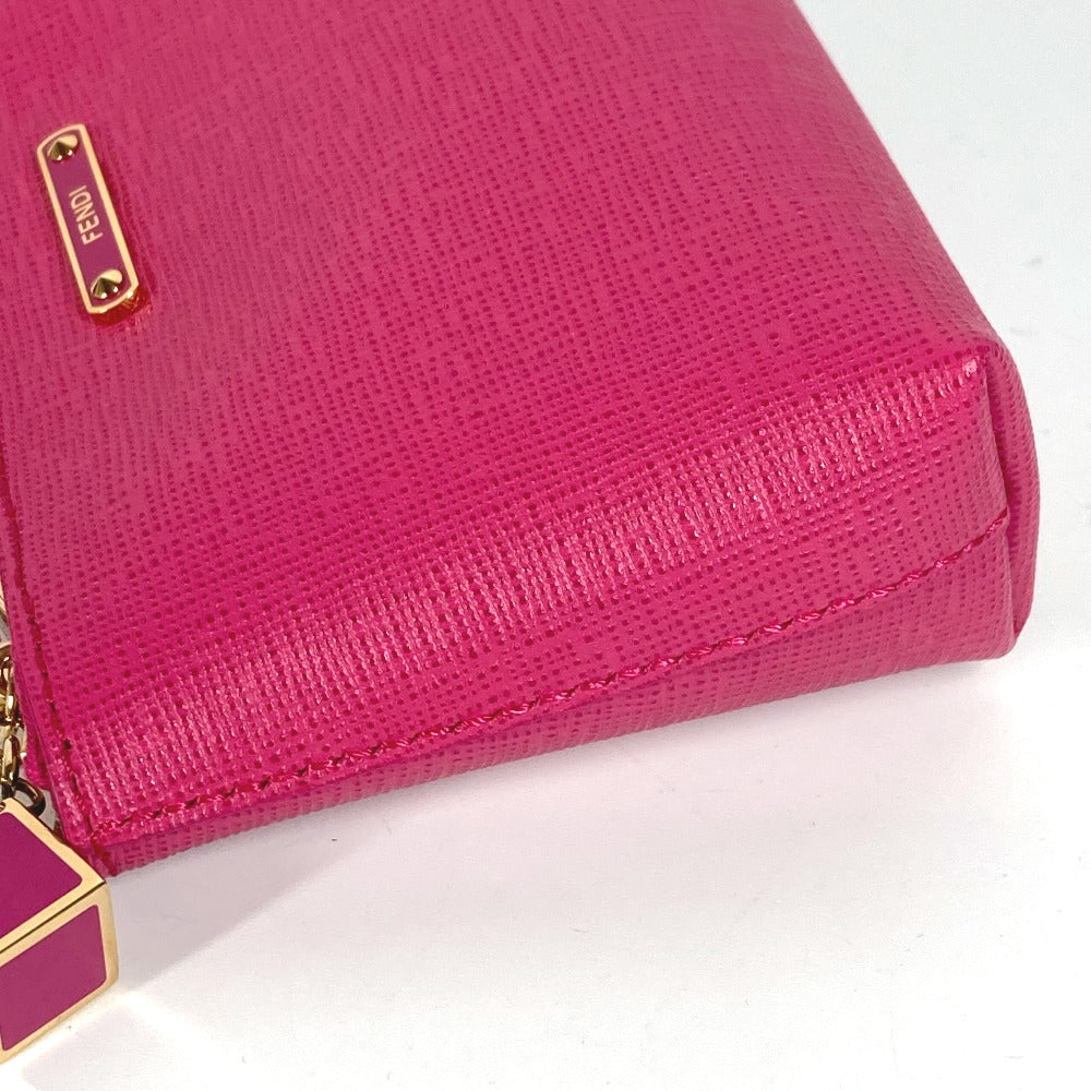 Fendi Pouch Leather Pink Logo