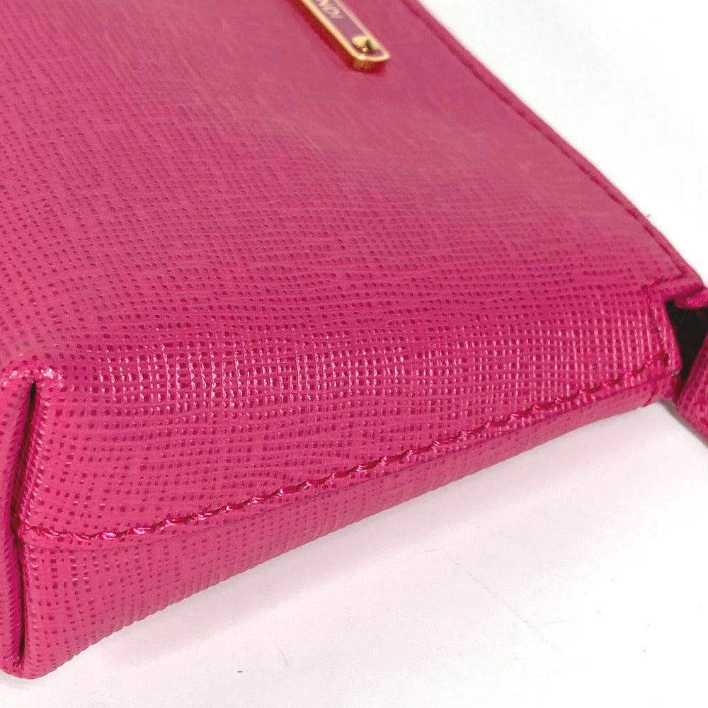 Fendi Pouch Leather Pink Logo