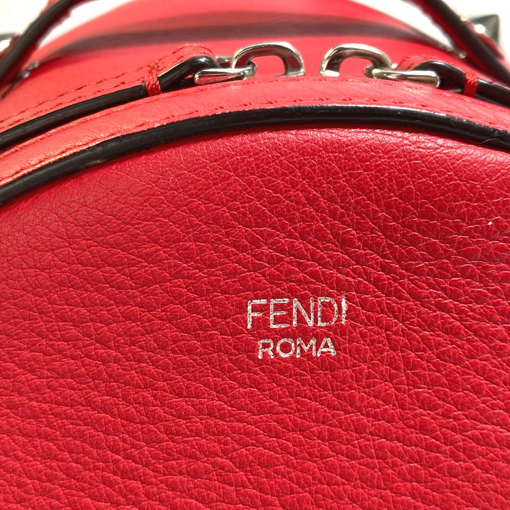 Fendi Backpack 8 Bz038 Leather Red Valentine Limited Color Studs Mini Backpack