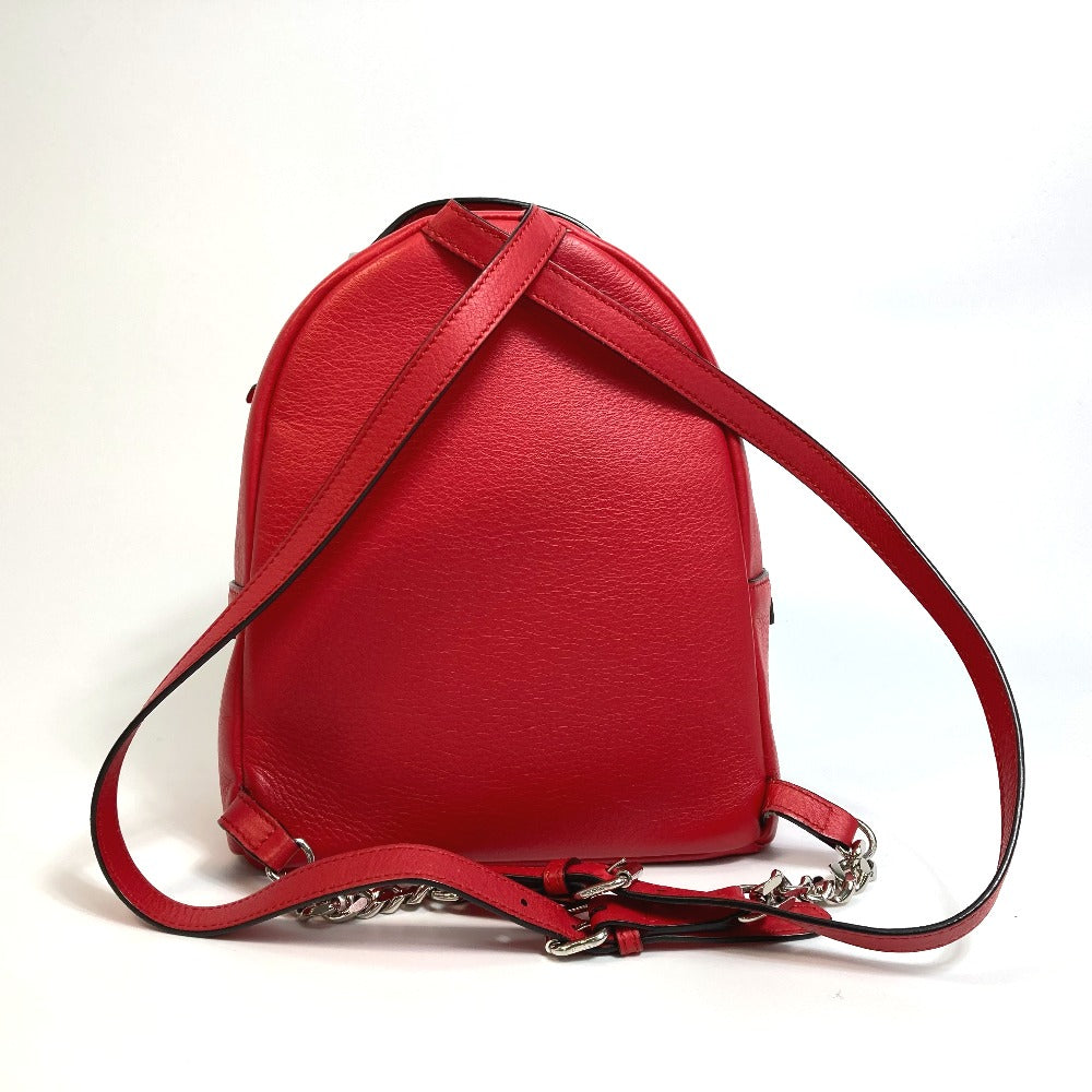 Fendi Backpack 8 Bz038 Leather Red Valentine Limited Color Studs Mini Backpack