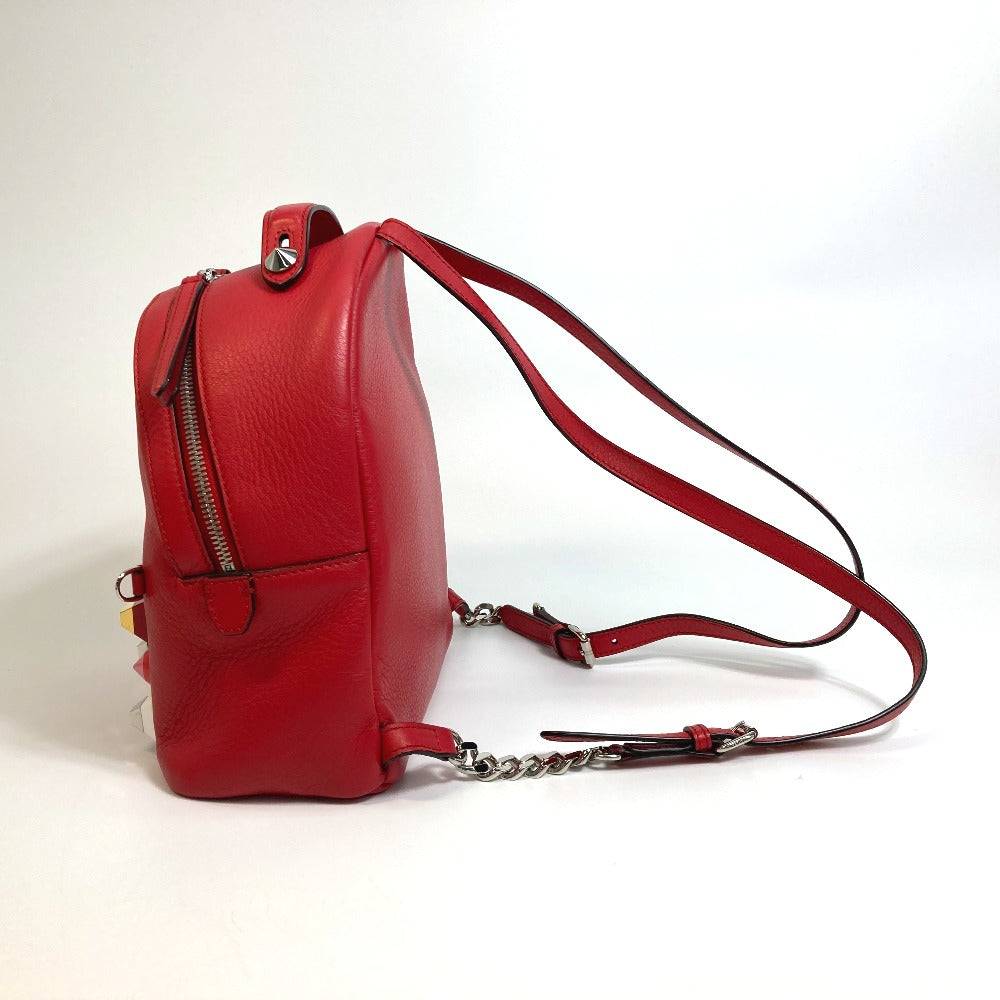 Fendi Backpack 8 Bz038 Leather Red Valentine Limited Color Studs Mini Backpack